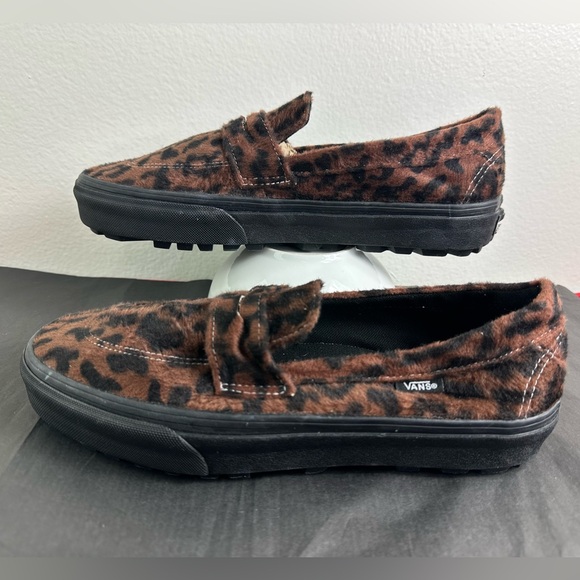 NWOT Vans Women's Brown/Black Leopard Loafers Skate Sneakers, 5, 6 & 6.5 - Picture 7 of 12